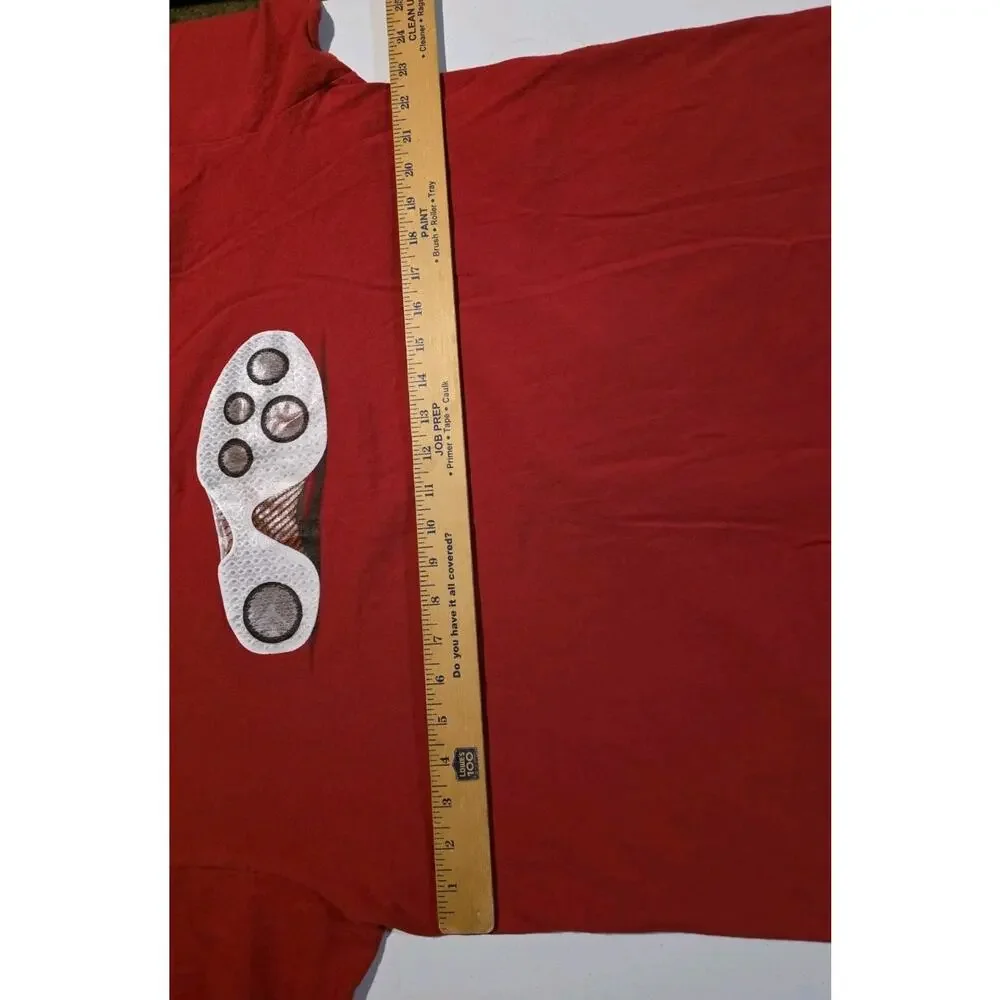 Jordan Brand Sneaker Sole Graphic T-Shirt Red Mens XL Vintage Shoes Tee